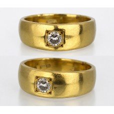 0.28ct Diamond 18ct Gold Signet Ring
