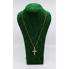 1.70 Carat Diamond Set Cross on 18ct Gold Chain