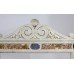 18th c. Italian Carrara Marble Pietra Dura Overmantle Frame