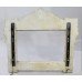 18th c. Italian Carrara Marble Pietra Dura Overmantle Frame