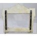 18th c. Italian Carrara Marble Pietra Dura Overmantle Frame