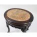 19th c. Chinese Carved Rosewood Marble Topped Occasional Table