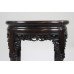 19th c. Chinese Carved Rosewood Marble Topped Occasional Table