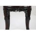 19th c. Chinese Carved Rosewood Marble Topped Occasional Table