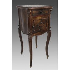 19th c. French Marble Topped Pot Cupboard