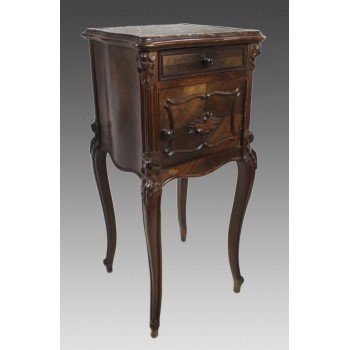 19th c. French Marble Topped Pot Cupboard