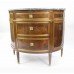 19th c. Demilune Marble Topped Mahogany Commode