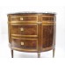 19th c. Demilune Marble Topped Mahogany Commode