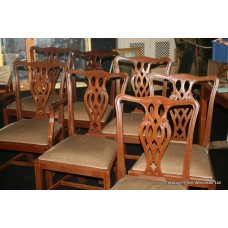 Set of 7 Solid Mahogany Dining Chairs