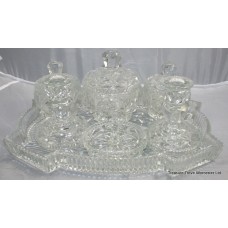 7 Piece Glass Dressing Table Set