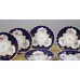 8 Piece Minton Floral Cobalt Dessert Service c.1900