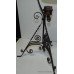 Antique Copper Spirit Kettle on Wrought Iron Stand