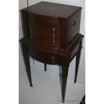 Edwardian Mahogany Cutlery Box on Stand