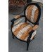 Leopard Print Louis XV Style Fauteuil Armchair