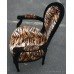 Leopard Print Louis XV Style Fauteuil Armchair