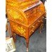 Elegant Marquetry Cylinder Fronted Bureau Desk