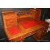 Late Victorian Oak Leather Topped Pedestal Desk