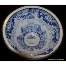 Antique 19th c. Commode Blue & White R.Wiss, London Ceramic Bowl