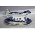 Blue And White Willow Pattern Sauce Boat On Stand