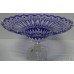 Blue Cut Glass Overlay Crystal Comport