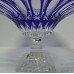 Blue Cut Glass Overlay Crystal Comport