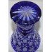 Webb Corbett Blue Cut Glass Overlay Crystal Vase