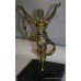 Brass Flying Lady Car Mascot set in Granite Plinth