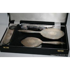 Broadway & Co Cased Unused Sterling Silver Vanity Set B'ham 1985