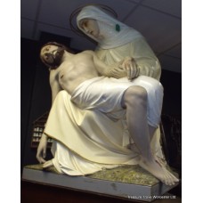 Carved Wood & Composite Pietà Christ by Mayer & Co. Munich