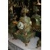 Victorian Green Marble Garniture Clock Set