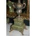 Victorian Green Marble Garniture Clock Set