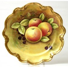 Coalport Hand Painted Fruit Cabinet Plate by Norman Lear