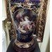 Porcelain Lamp With Romantic Scene Complete With Handmade Silk Shade