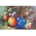 E.Phillips Painted Fruit Porcelain Plaque Framed