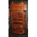 Edwardian Inlaid Yew Wood Display Cabinet