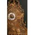 Ornate Louis Style French Brass Garniture Clock Set