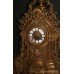 Ornate Louis Style French Brass Garniture Clock Set