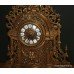 Ornate Louis Style French Brass Garniture Clock Set
