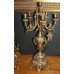 Ornate Louis Style French Brass Garniture Clock Set