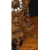 Ornate Louis Style French Brass Garniture Clock Set