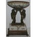 French Style Faience Cherub Comport with Heavy Bronze Mounts