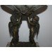 French Style Faience Cherub Comport with Heavy Bronze Mounts