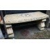 Heavy Stone Effect Carved Bench 