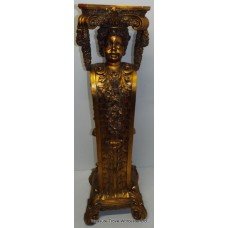 Gilt Gold Leaf Cherub Pedestal