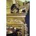 Gilt Gold Leaf Greco Roman Footed Overmantle Mirror