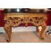 Carved Giltwood Marble Topped Console Table