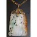 Fine Ladies Gold Necklace with Jade Pendant