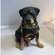 Hand Crafted & Painted Resin Rocky-Rotweiler