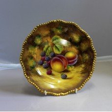 Royal Worcester Hand Painted Fruit 8" J.Smith Peaches & Blackberries