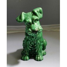 Green Sylvac Terrier Dog Figurine 11"